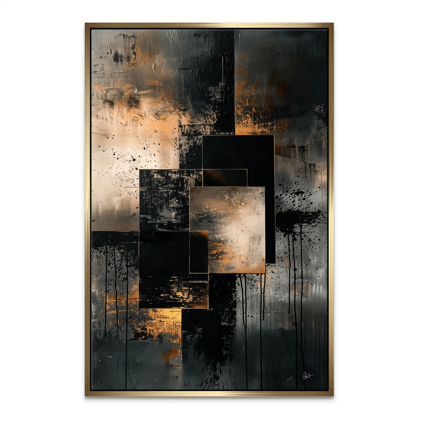Proiectul Tablou Abstract Gold