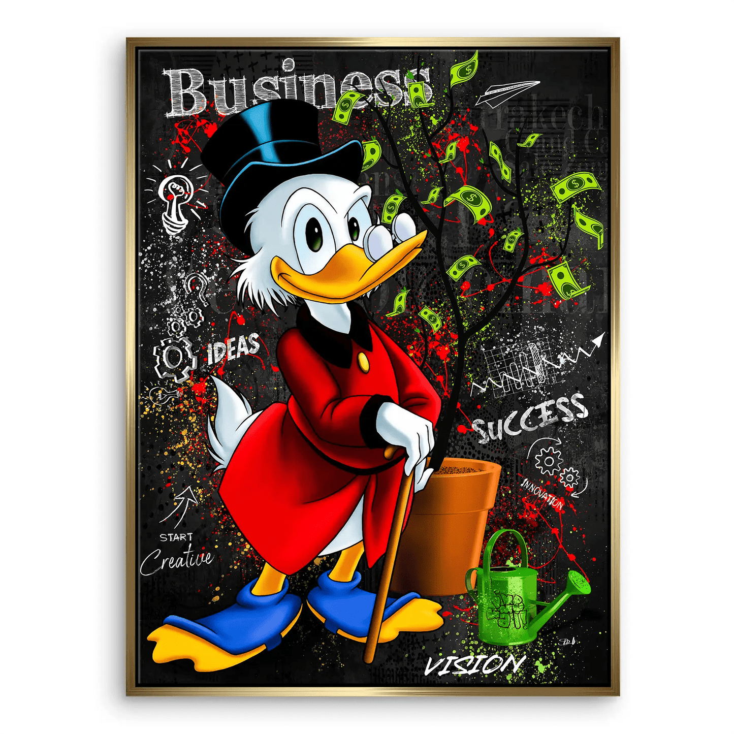 Tablou Donald Duck Money Tree Black Edition