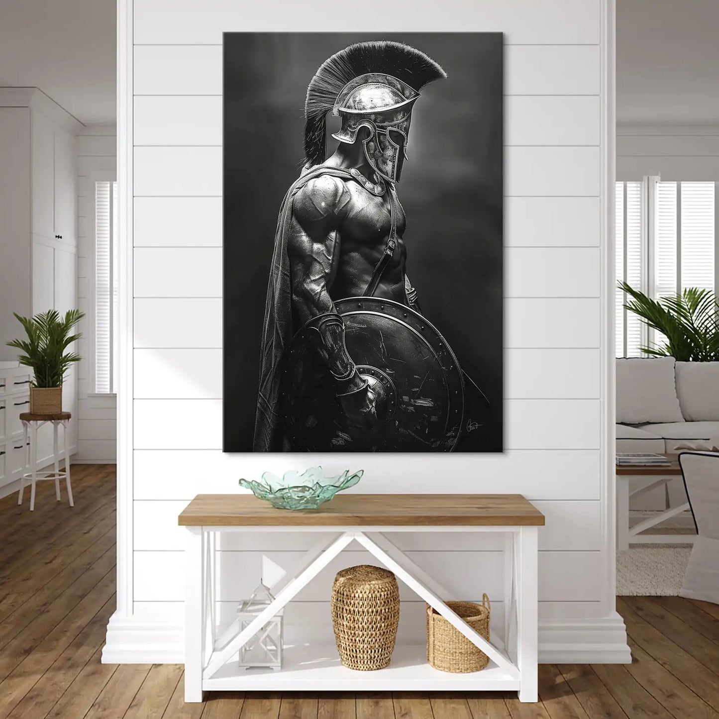 Tablou Spartan alb-negru