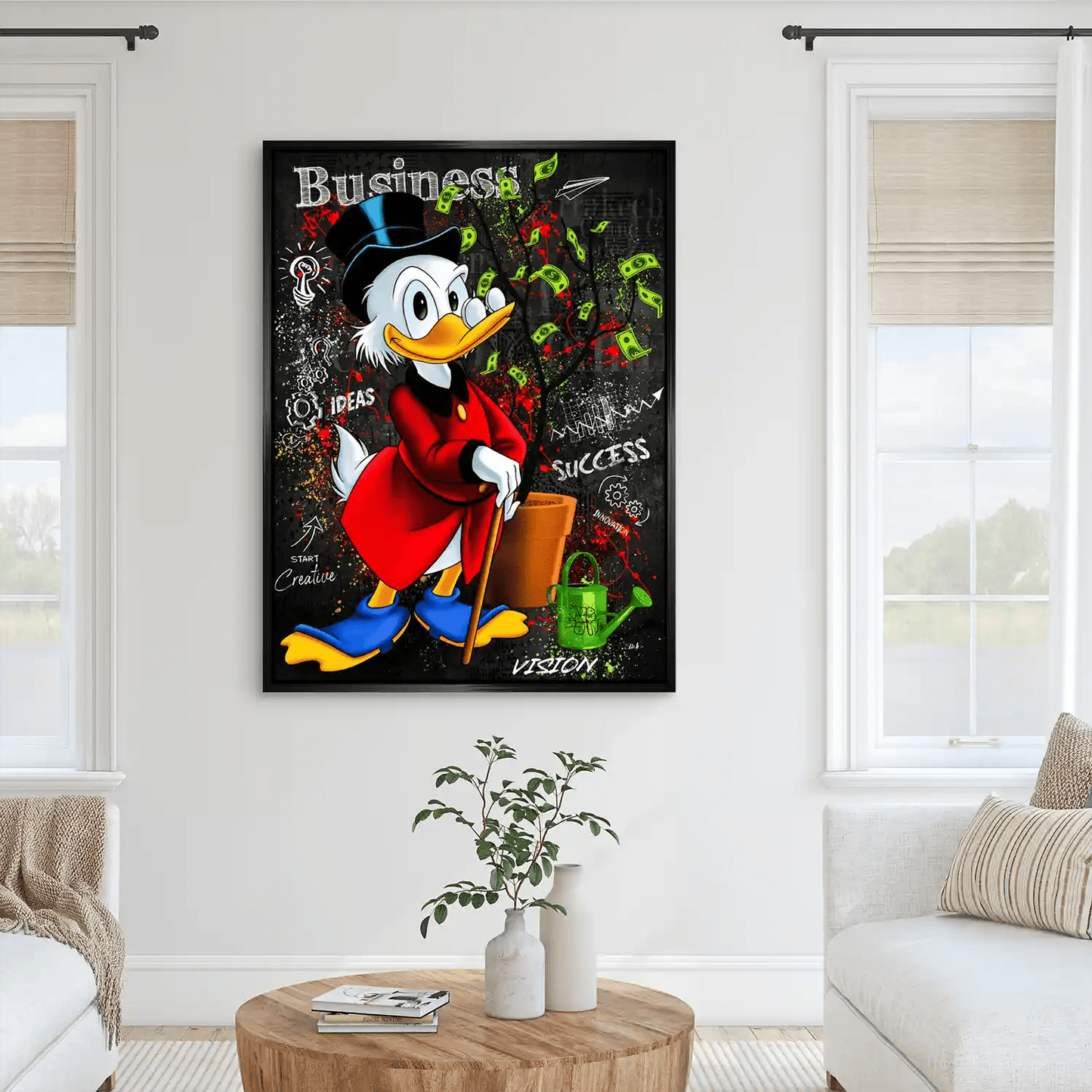 Tablou Donald Duck Money Tree Black Edition