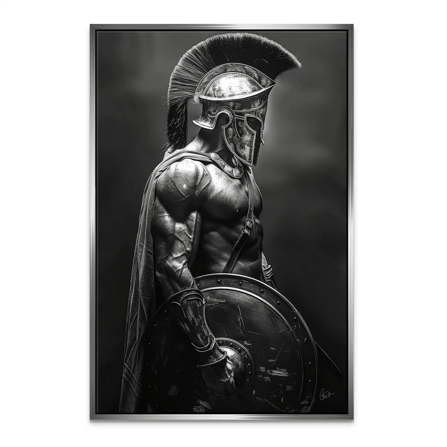 Tablou Spartan alb-negru