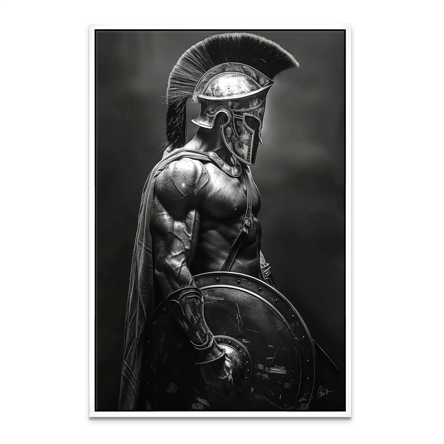 Tablou Spartan alb-negru